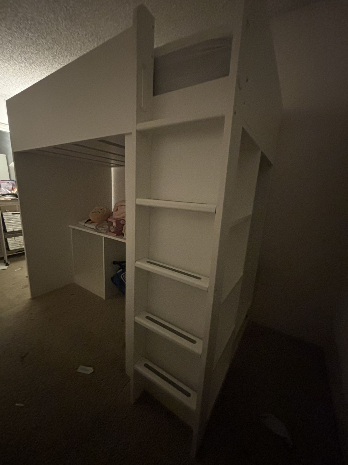 Twin Bunk With Desk And Bookcase