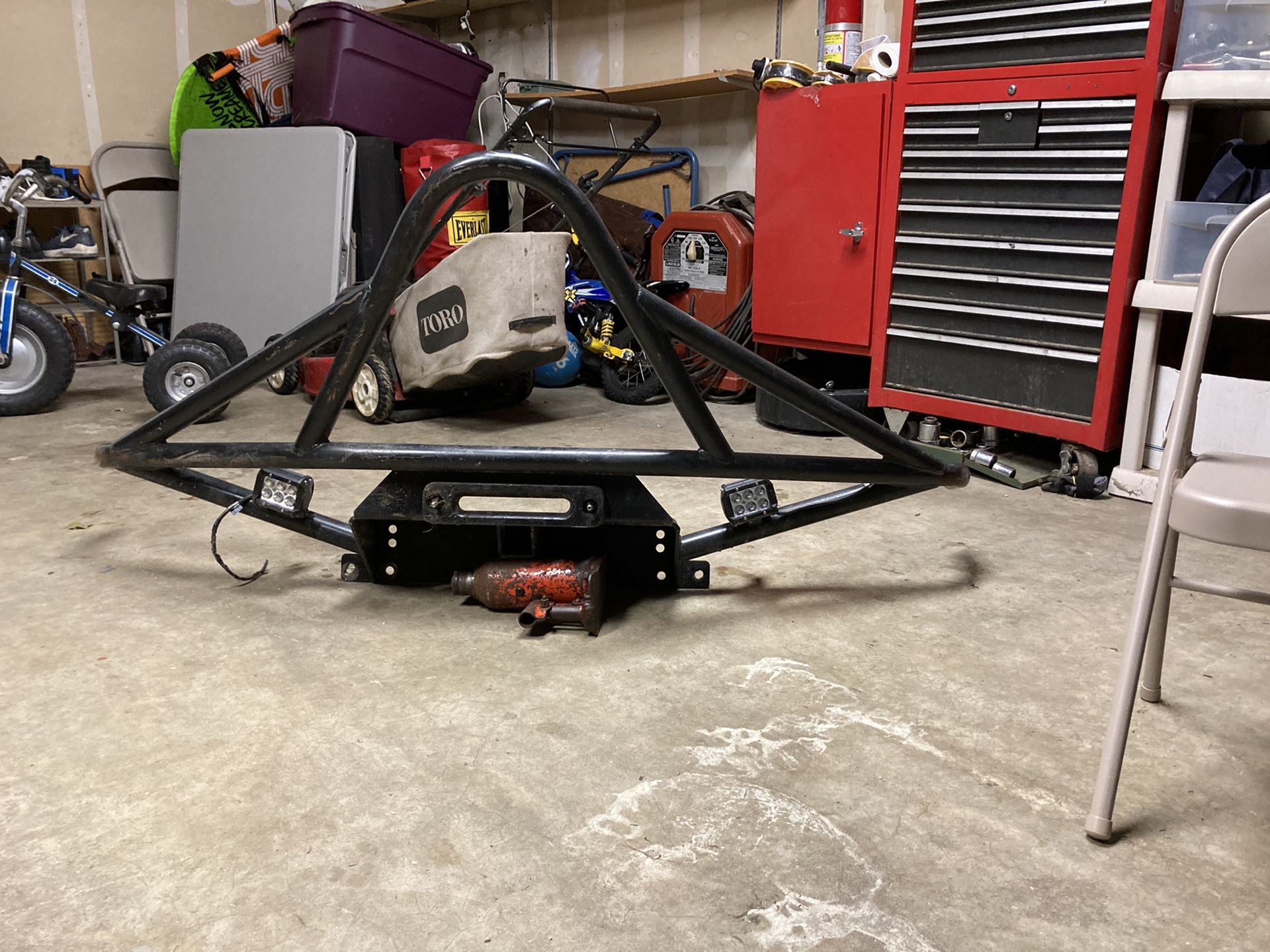 Trail gear bumper w/ winch plate