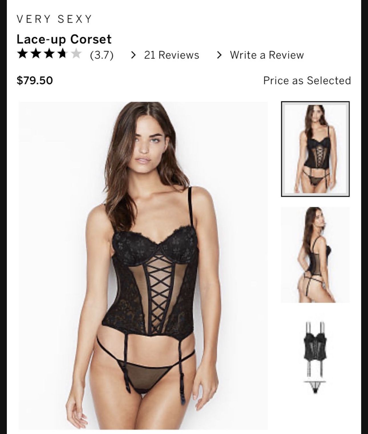 New Lace-up Corset size large