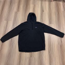 Patagonia Black Half-Zip Hooded Pullover sz XXL