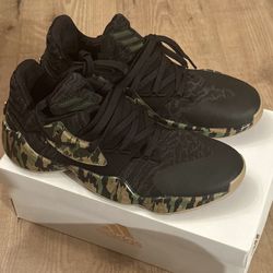 Size 9.5 - adidas Harden Vol. 4 Tech Olive 2019