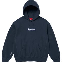 Supreme Box Logo Hooded Sweatshirt (FW25) Navy 