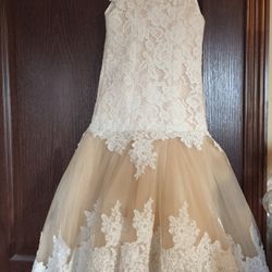 Ivory and blush Dress