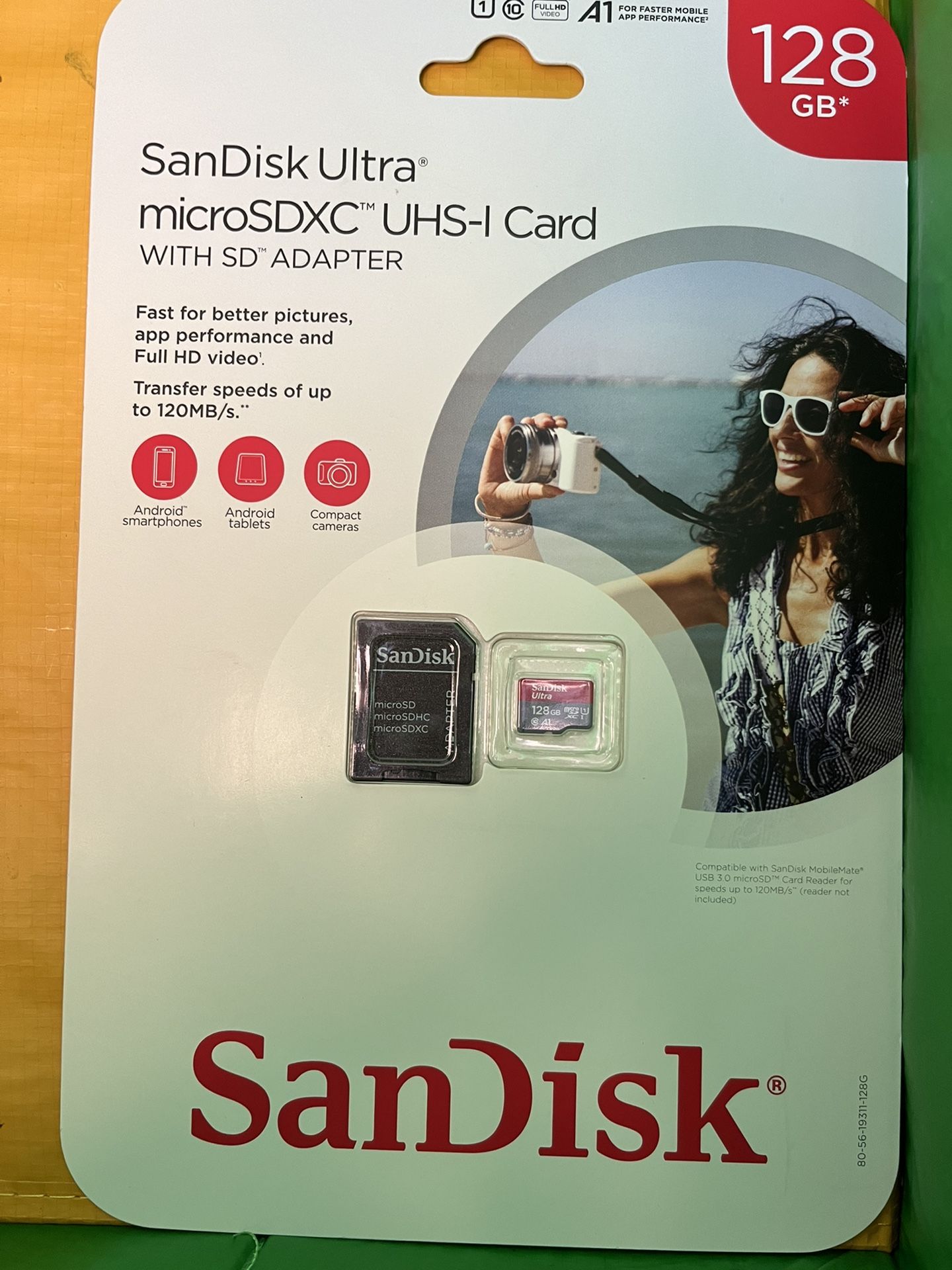 128 GB SanDisk MicroSD Card With Adapter