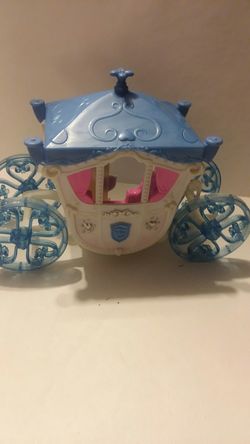 Call Barbie doll carriage missing one door 9 inches long by three and a half inches wide