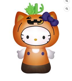 New Giant Halloween Hello Kitty Pumpkin Airblown Yard Inflatable Sanrio 5FT
