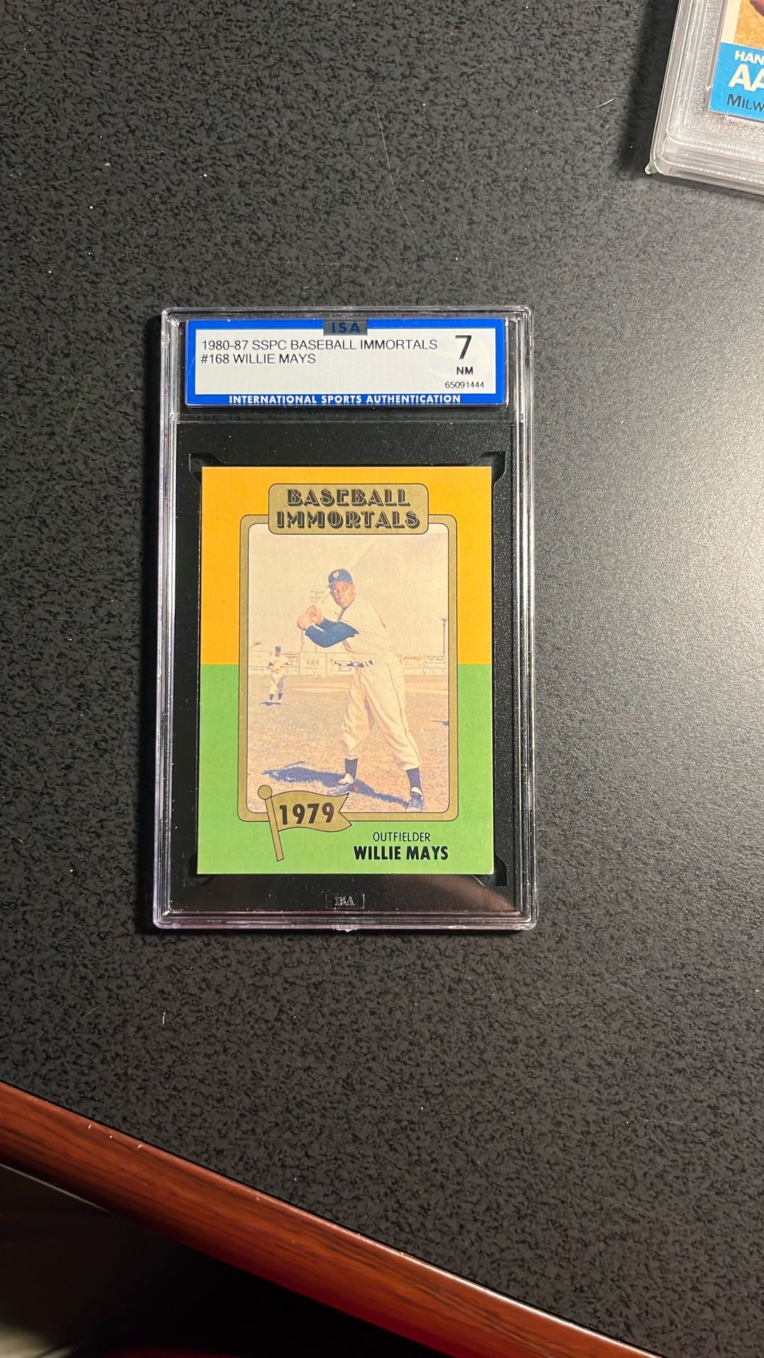 Willie Mays 1980 Baseball Immortals Card-Graded 7