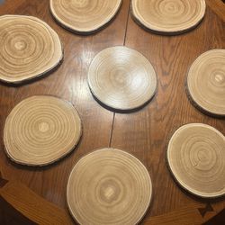 Wood Slice Centerpieces 