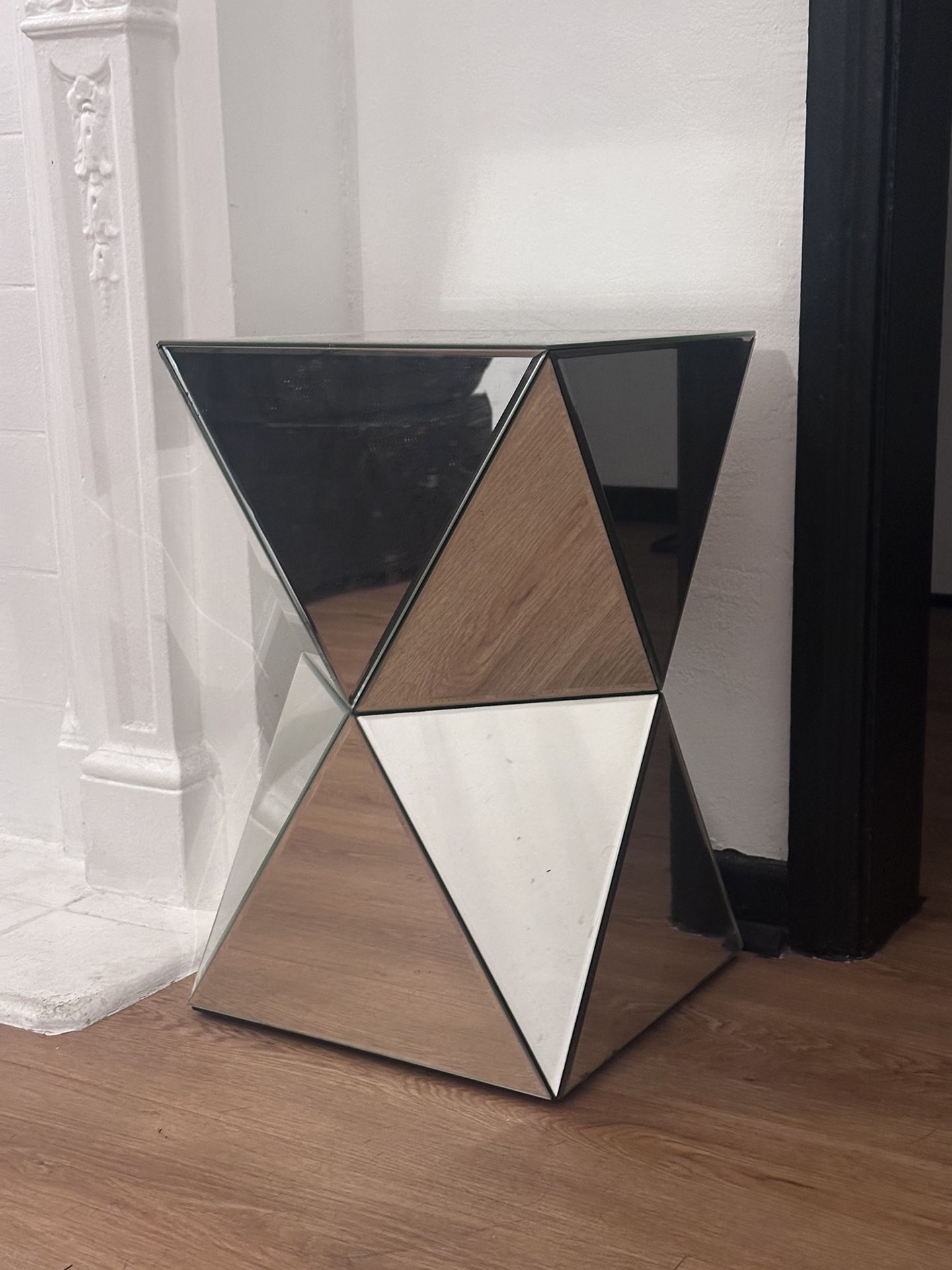 Diamond Mirror Side Table