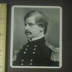 Civil War Union Nathaniel Prentiss Banks Lawyer Governor Of Massachusetts U.S. Congressman Knowledge Card Vintage Collectible Black White Photo 