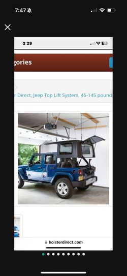 Jeep Hardtop Hoist Storage. Panel Storage Bag and Sunshade
