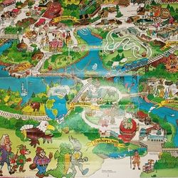 Rare 1978 Busch Gardens Williamsburg VA. Map