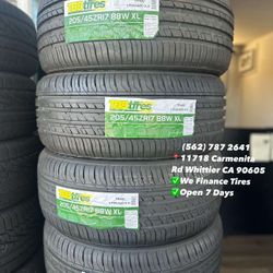 205/45R17 TBB Set of Tires Installed and Balanced Set de Llantas Nuevas Instaladas y Balanceadas
