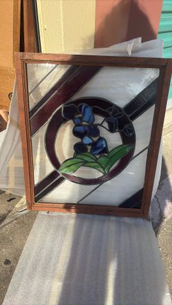 Framed Stained Glass Window