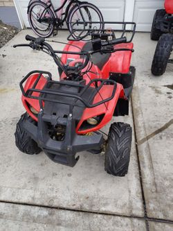 Red Youth ATV Four Wheeler125cc