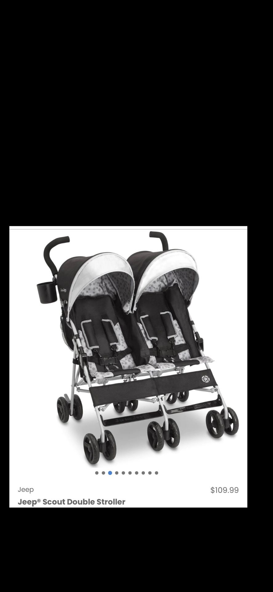 Stroller/ Jeep Scout Double Stroller/ Jeep/ Double Stroller/ Side By Side/ Kids/ Baby/ Twins/ Travel/ Walking/ New