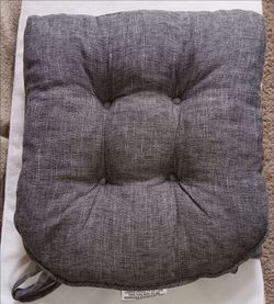 Gray Tufted Chair Seat Cushion set of 6