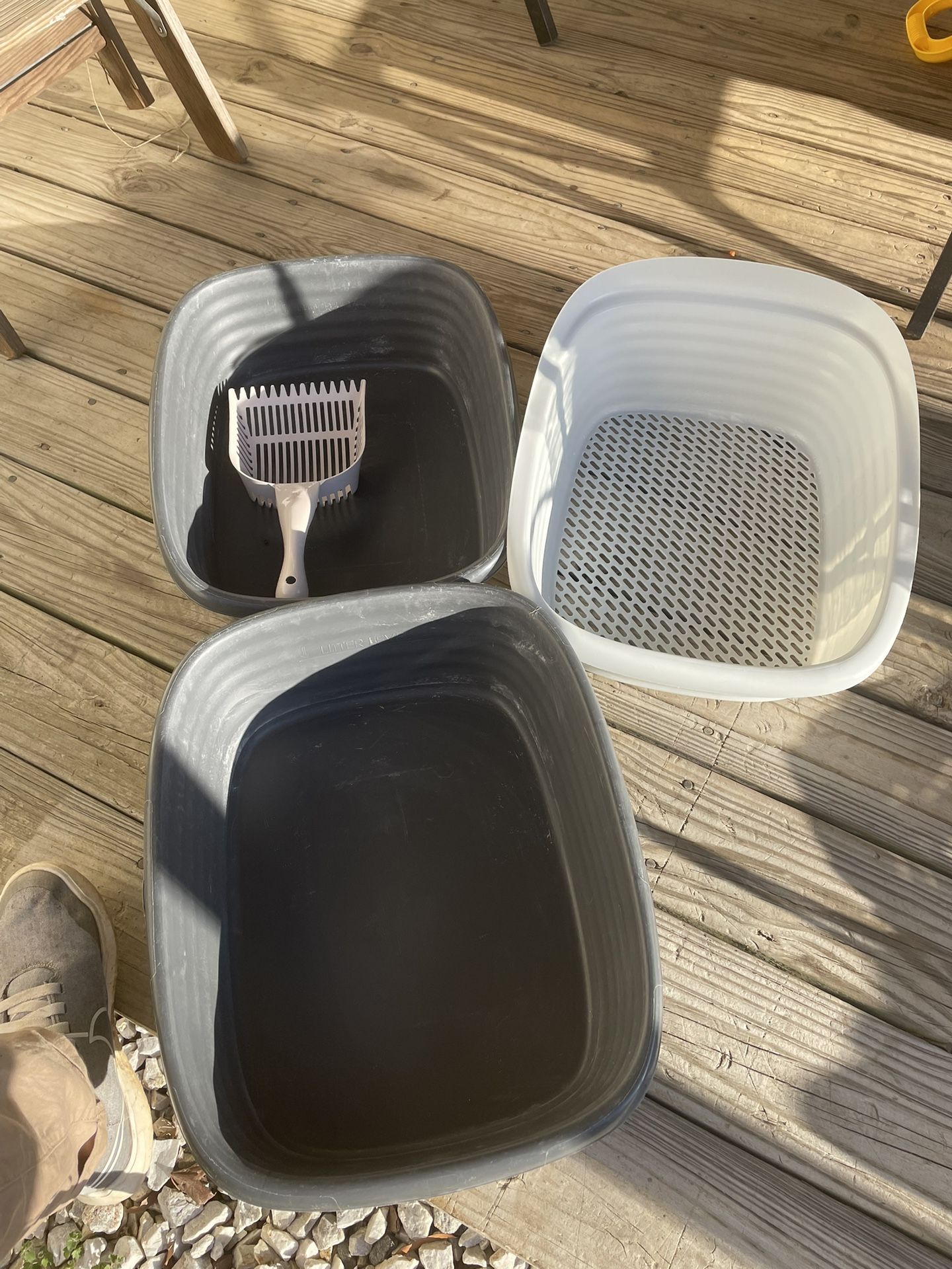 2 Cat Litter Plastic Pan 