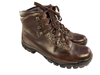 CABELAS  GORETEX VIBRAM SOLE HIKING BROWN LEATHER MEN BOOTS SIZE 10/44
