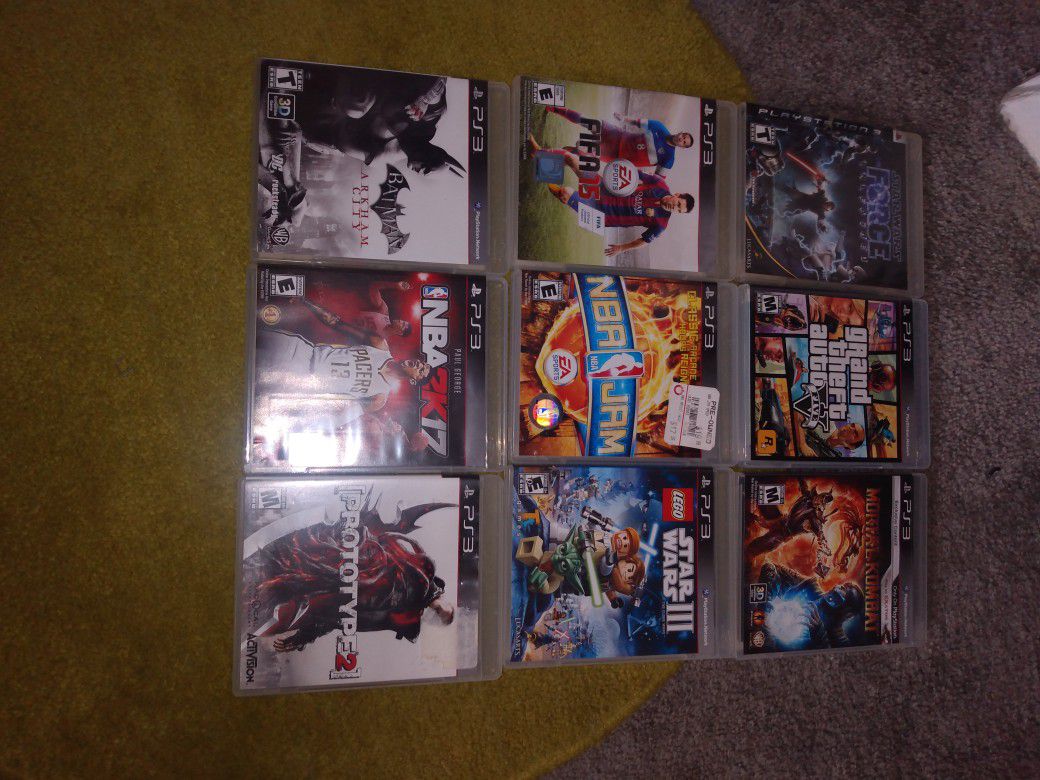 9 PS3 games$5 each