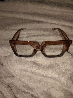 Serious Inquiry Only.  Square Frame Brown Ombre Glasses 🤓 