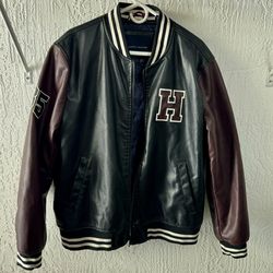 Vintage 00’s Tommy Hilfiger Faux Leather Varsity Jacket