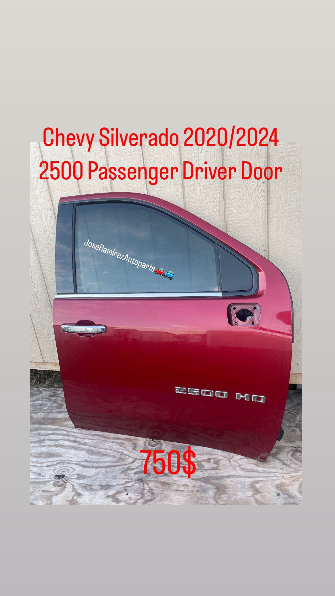 2022 Chevy Silverado 2500 Passenger Front Door Truck Part 