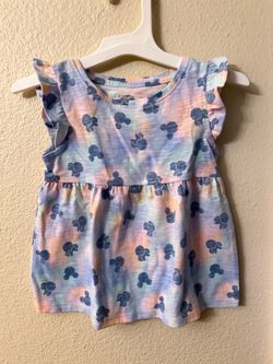 Baby Girl Mickey Mouse Tie-Dye Top 24 Months