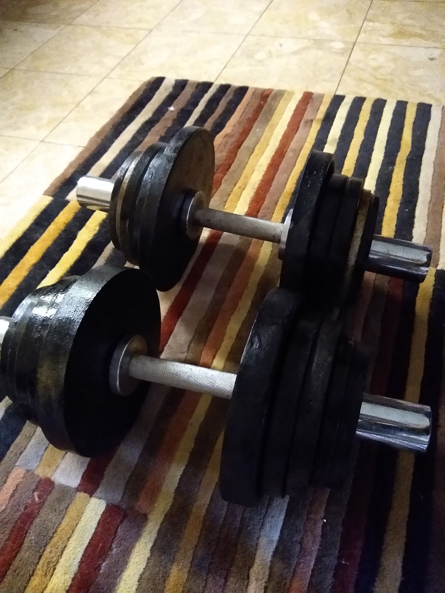 Tons of weights and dumbbells