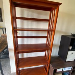 Solid wood book shelf
