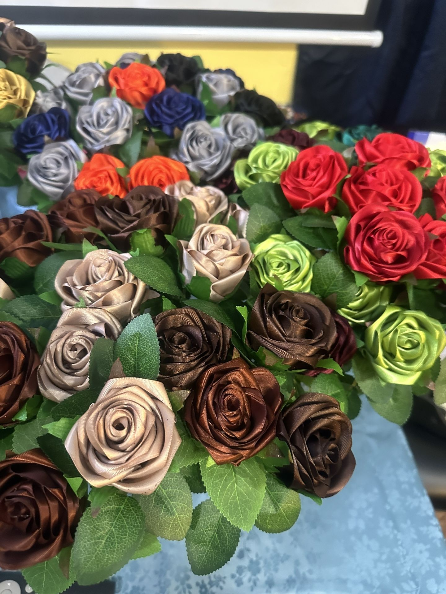 159 Ribbon Winter Color Roses $1 ea