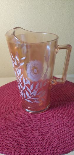 CARNIVAL GLASS PITCHER