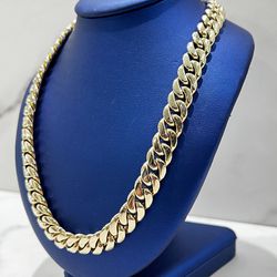 Womans Or Small Neck 10k Cuban Link Choker Chain