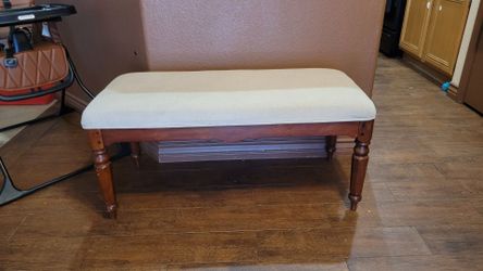 Comfy bench seat for entryway or end of bed etc