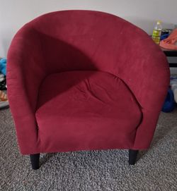 Red arm chair
