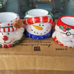Vintage Christmas Candle Holders