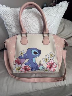 Disney Stitch Floral Satchel Handbag