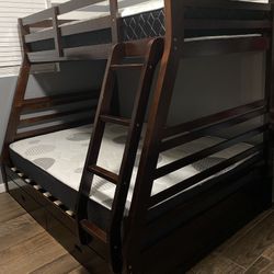 Twin Over Full Bunk Bed Drawers W/ Mattresses 👉$500 All👈