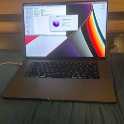 Apple MacBook Pro 18,1 (16” display 16 GB RAM 1 Terabyte HD Flash storage macOS Monterey 2021 Apple M1 Pro  