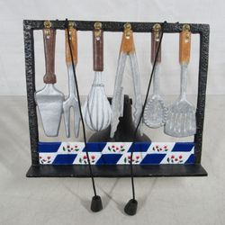 Kitchen Utensils Cast Iron Farmhouse Recipe Cookbook Adjustable Stand
