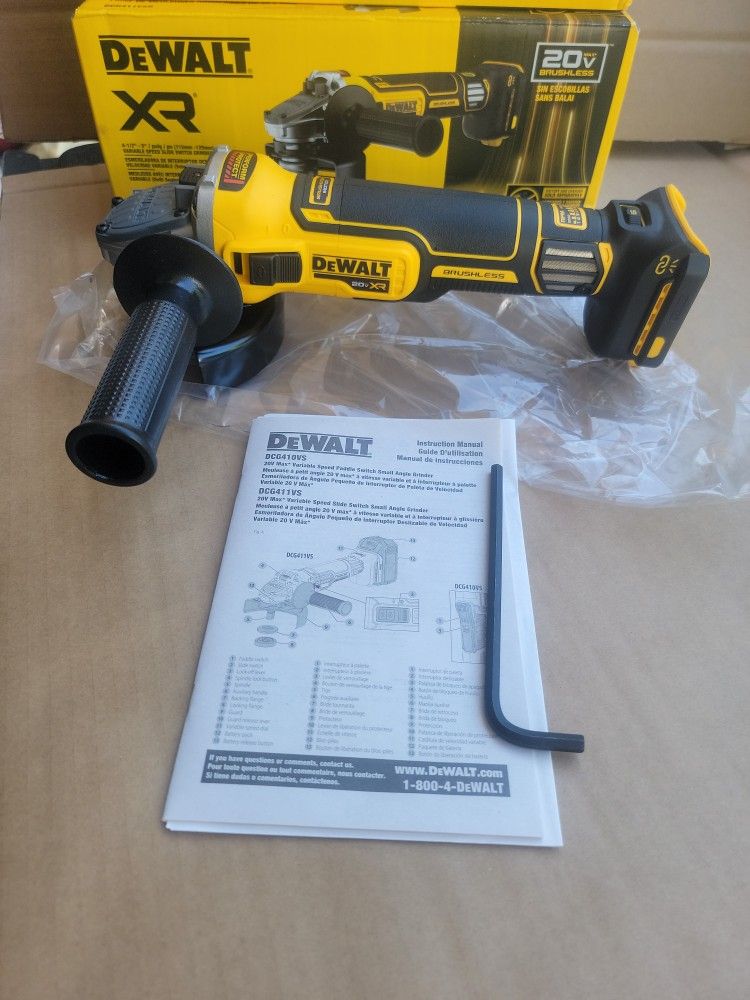 DEWALT 20V CORDLESS 5-IN VARIABLE SPEED ANGLE GRINDER WITH FLEX VOLT ADVANTAGE  ( TOOL ONLY  )