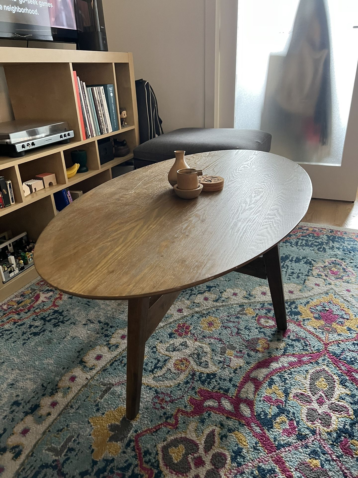 Oval Wood Coffee table