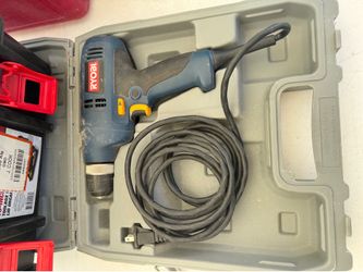 Ryobi corded drill and case
