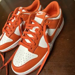 White And Orange Nike Dunks 