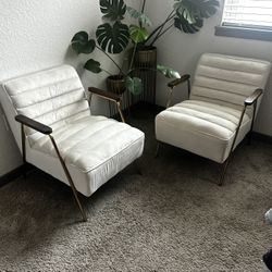 Modern Beige Accent Chairs (Set of 2) – Pier 1 – Great Condition