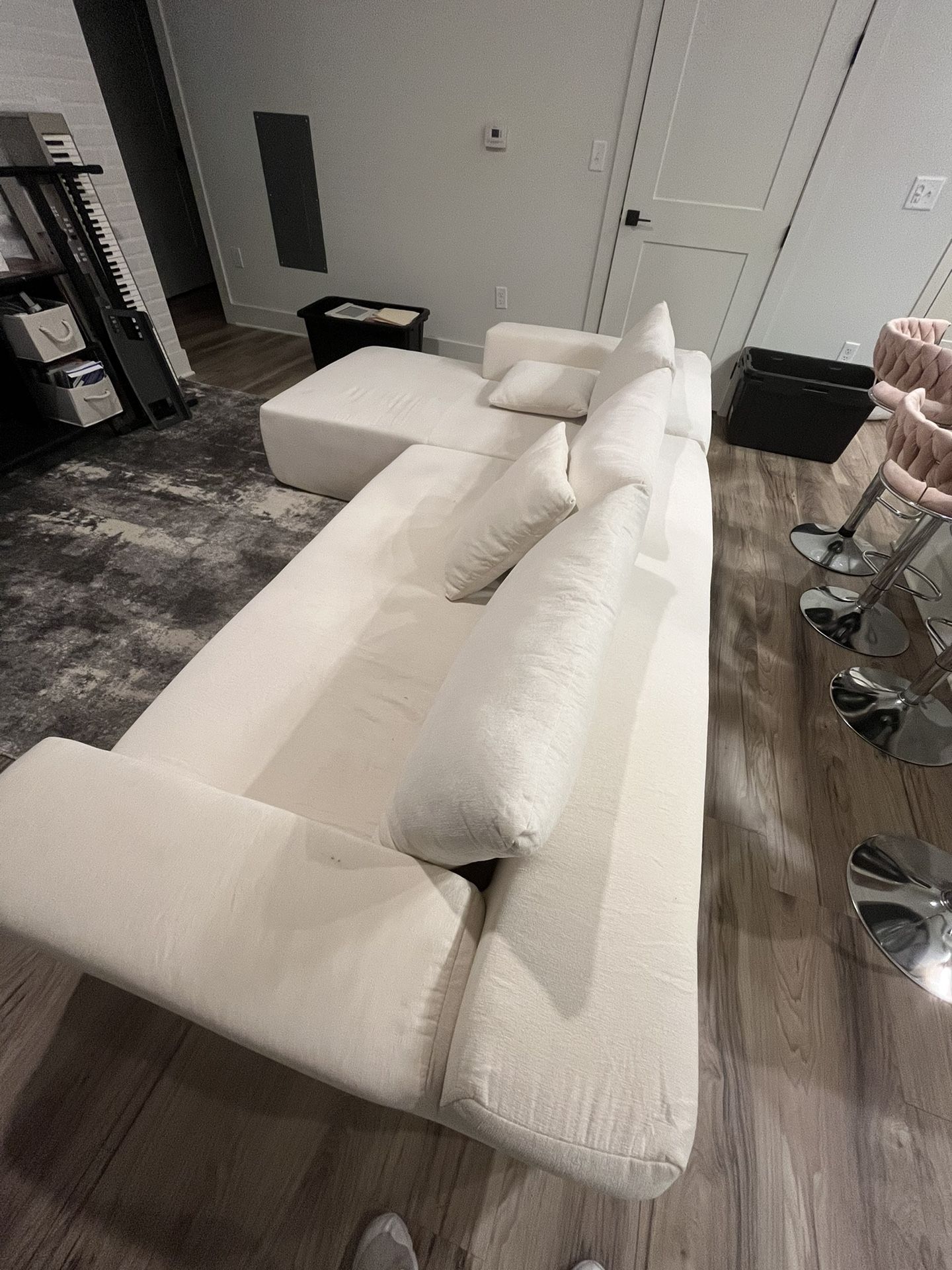 White Sectional Modular Sofa 