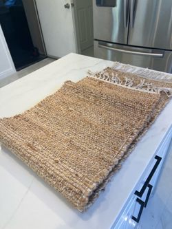 Jute decor table runner 72” long by 13.5”