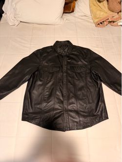 Leather motorcycle shirt
