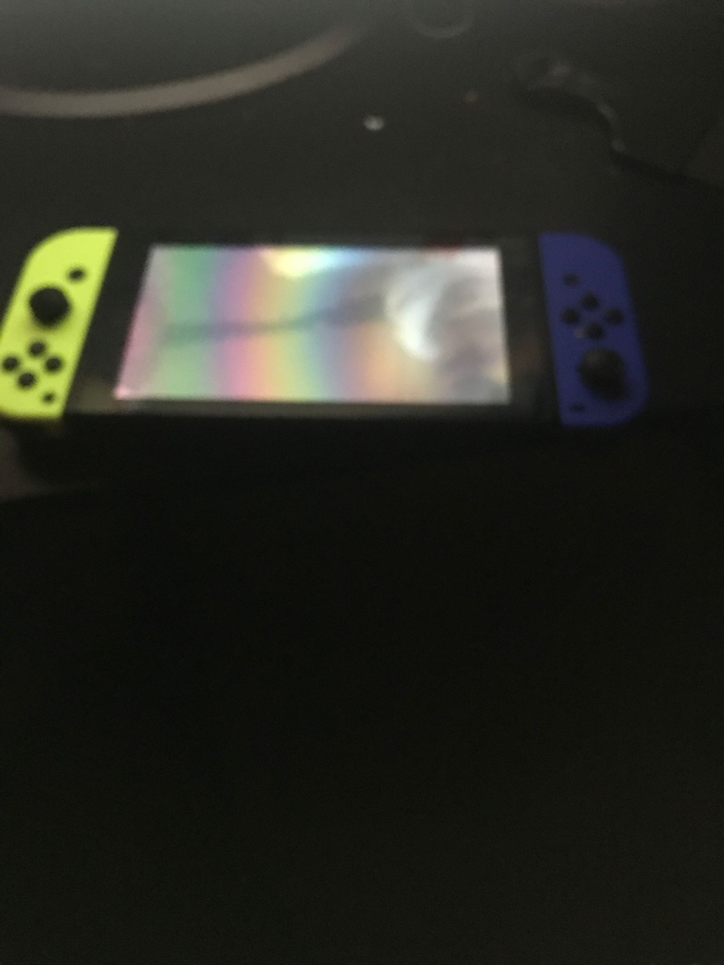 Nintendo switch dark blue and highlighter yellow