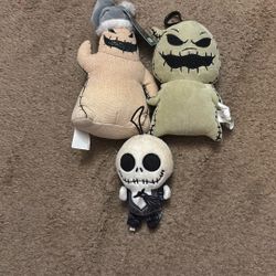 Nightmare before Christmas, Jack, Skellington and Oogie boogie stuffed animals
